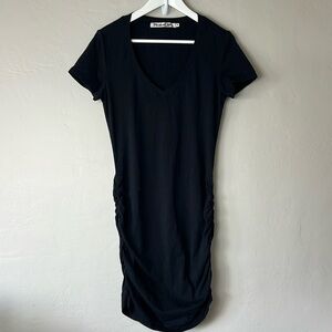 Michael Stars Women's Black Ruched Body-Con Dress